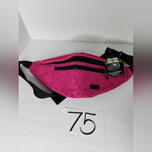 SmokeZilla Smell Proof Fanny Pack Pink Unisex Women's Hidden Pockets Zippered